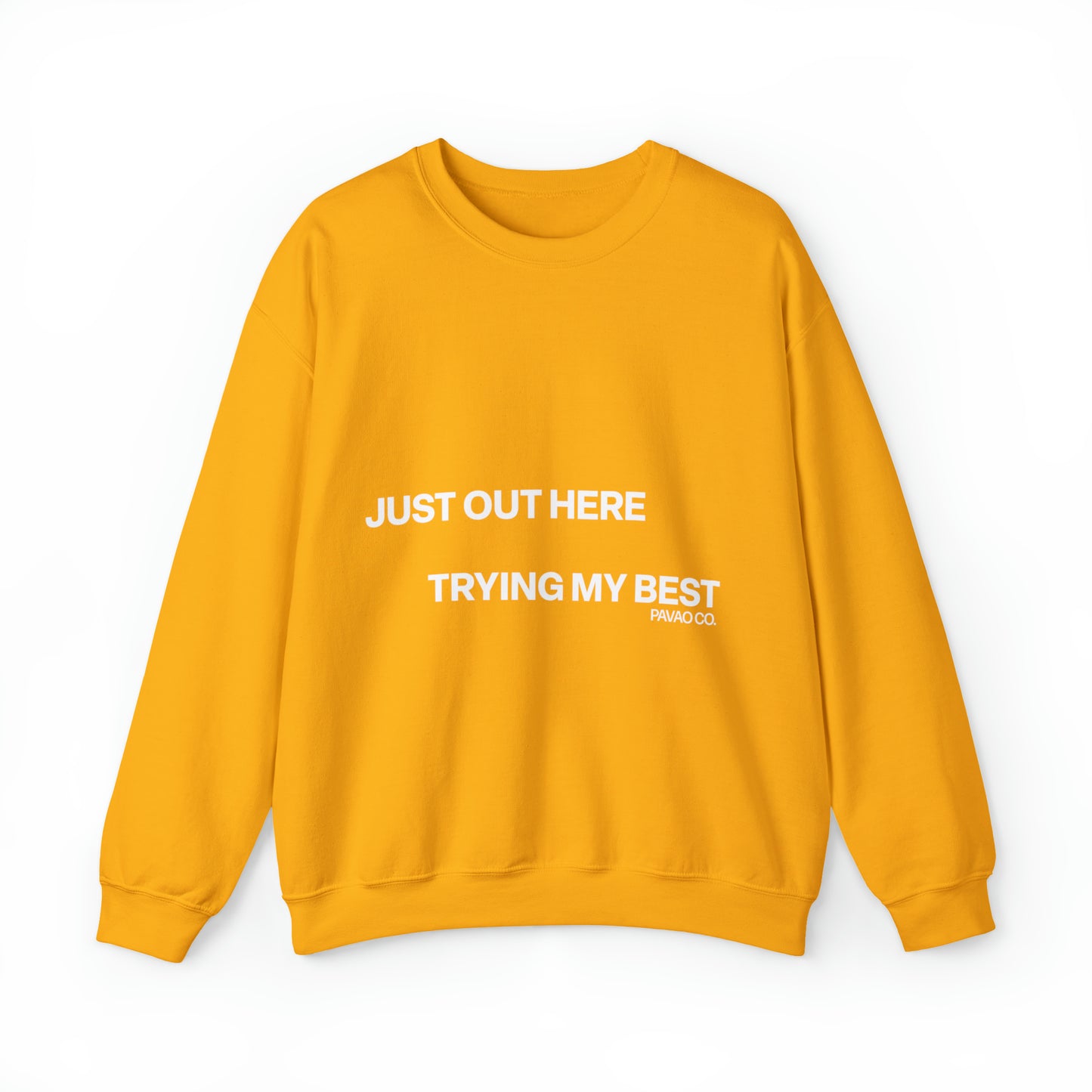 Trying My Best Crewneck Sweatshirt - Hot Pink