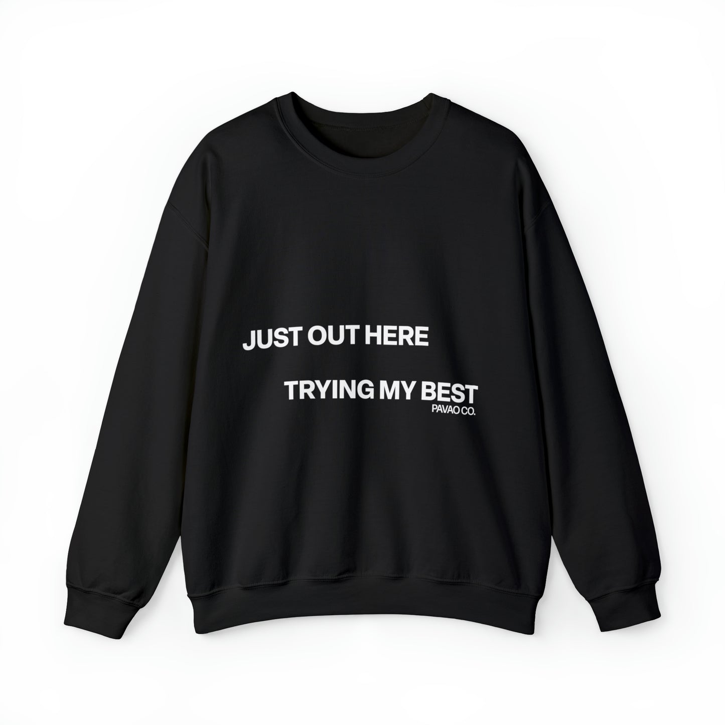 Trying My Best Crewneck Sweatshirt - Hot Pink
