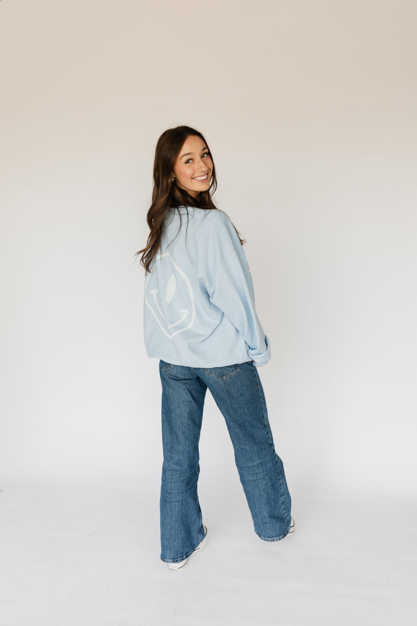 Trying My Best Crewneck Sweatshirt - Sky Blue