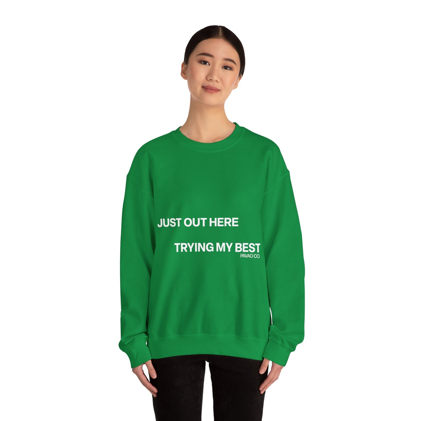 Trying My Best Crewneck Sweatshirt - Green