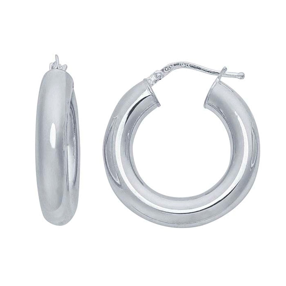 Silver Tube Hoops