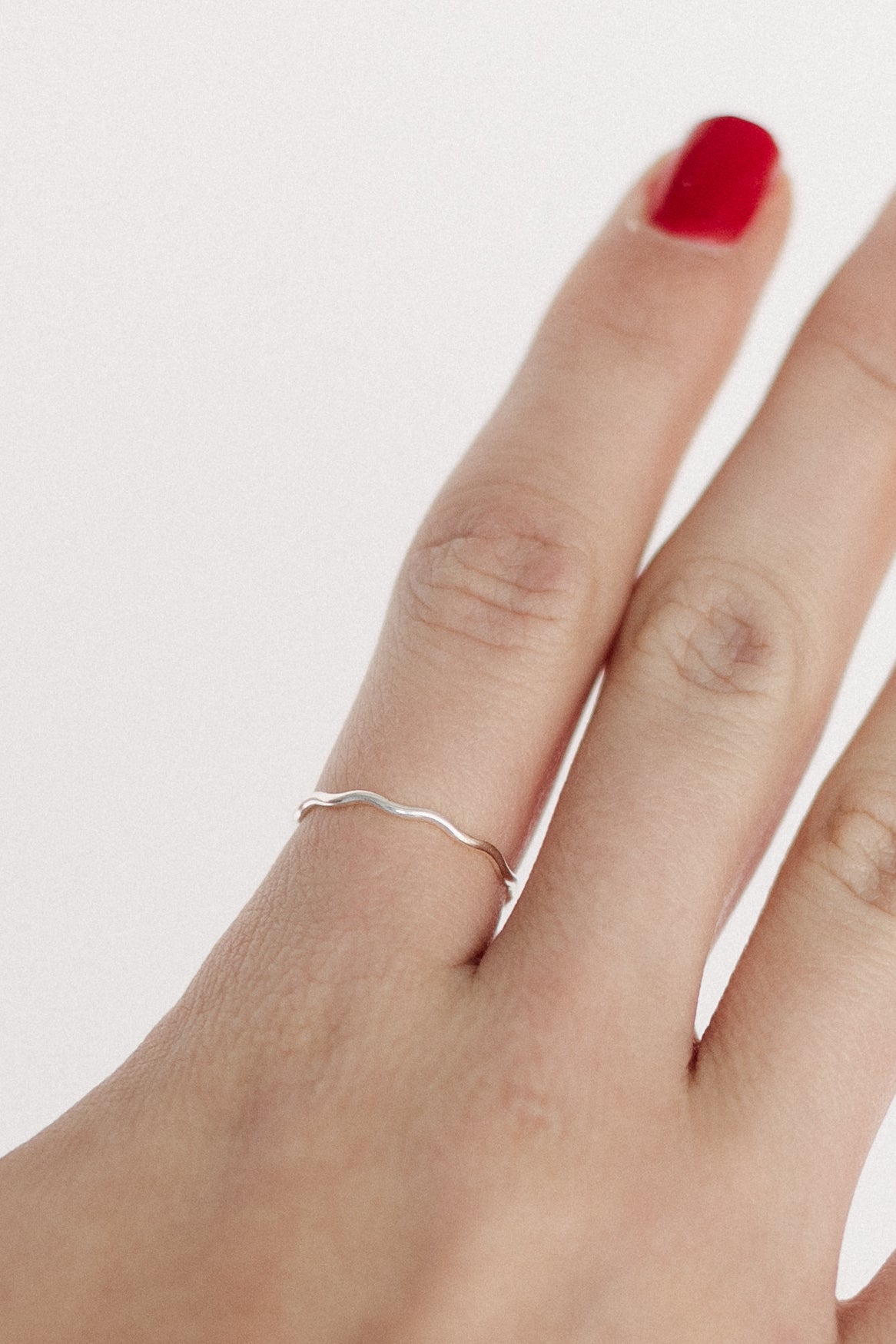 Sterling Silver 1mm Wavy Ring